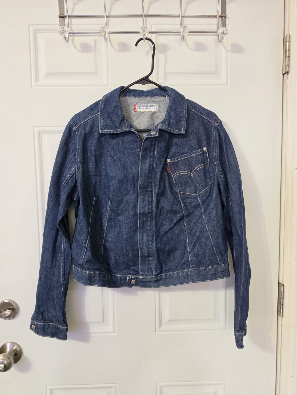 Vintage Levi's Engineered Jeans Hand Painted Eye Art Denim Jacket